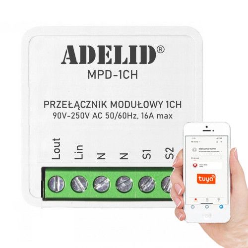 PRZEŁĄCZNIK ŚWIATŁA WiFi 16A MINI SMART TUYA zdjęcie 1