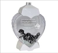 EKSKLUZYWNY ZNICZ SERCE biały personalizowany GRAWER DLA CÓRKI