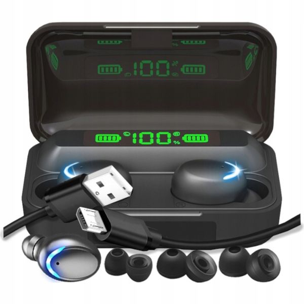 SŁUCHAWKI BEZPRZEWODOWE Z BLUETOOTH POWERBANK zdjęcie 1