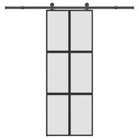 Drzwi przesuwne z zestawem okuć Szkło hartowane i aluminium