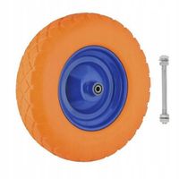 KOŁO DO TACZKI PEŁNE PIANKOWE 400-8 400/8 400x8 PU Z OŚKĄ BEZDĘTKOWE