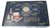 pudełko na pieniądze 16 x 9,5cm banknotówka na 50 urodziny whisky