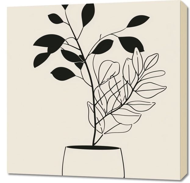 Obraz 70x70cm Prostota Doniczki zdjęcie 1