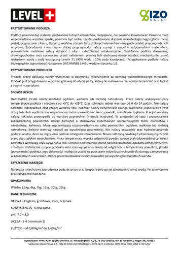 Farba dachowa płynna folia ceglasty 20kg Level+46 na Arena.pl