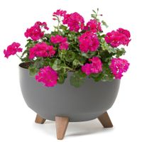 Doniczka misa okrągła nogi 47 cm antracyt