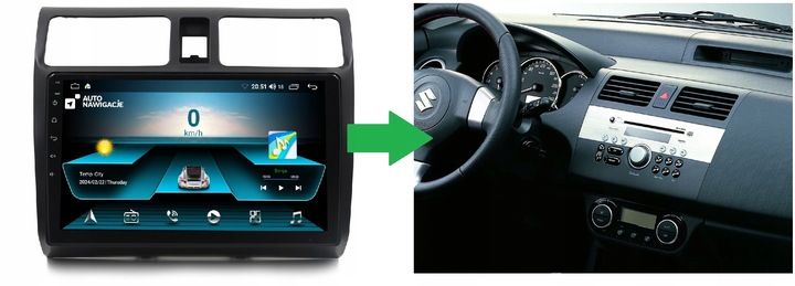 RADIO NAWIGACJA GPS SUZUKI SWIFT 2004-2010 ANDROID zdjęcie 4