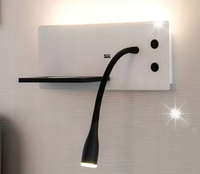 Kinkiet Lampa Ścienna z portem USB i ładowarką indukcyjną Do Czytania LED