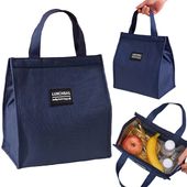 TORBA TERMICZNA Z UCHWYTEM IZOLACYJNA WODOODPORNA LUNCH BOX GRANATOWA 10 L