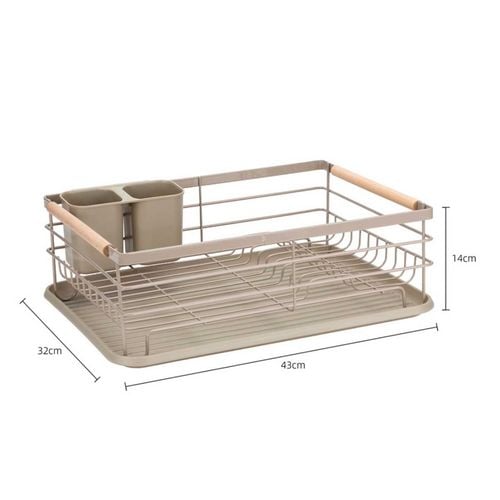 suszarka do naczyń z ociekaczem i tacą e-8189 beżowa na Arena.pl
