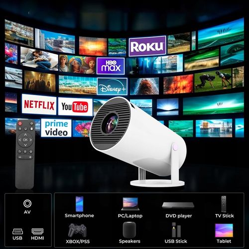 PROJEKTOR HY300 PRO 2025 NOWA WERSJA 4K HD WIFI PRZENOŚNY SMART na Arena.pl