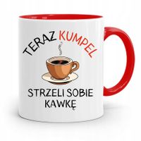 Kubek Czerwony Dla Przyjaciela Strzeli Sobie Kawkę Z Nadrukiem Ze Zdjęciem