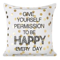 Poszewka dekoracyjna DANI 40x40 Eurofirany biała / złota