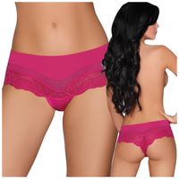 ZMYSŁOWE FIGI Z KORONKĄ RÓŻOWE MAJTKI S/M