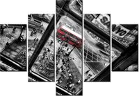 70 100CM OBRAZ 5 ELEM SPOJRZENIE GÓRY DRUK PŁÓTNO