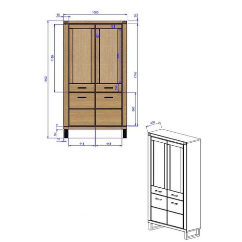 Witryna dębowa Como 3 na Arena.pl
