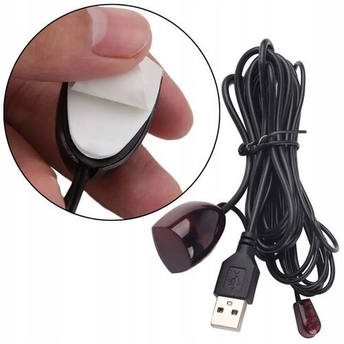 PRZEDŁUŻACZ PILOTA do zabudowy dekodera kabel przewodowy PODCZERWIEŃ IR na Arena.pl