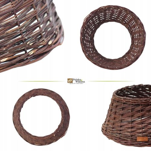 OSŁONA NA STOJAK POD CHOINKĘ WIKLINOWA Ø 60 CM CIEMNA na Arena.pl