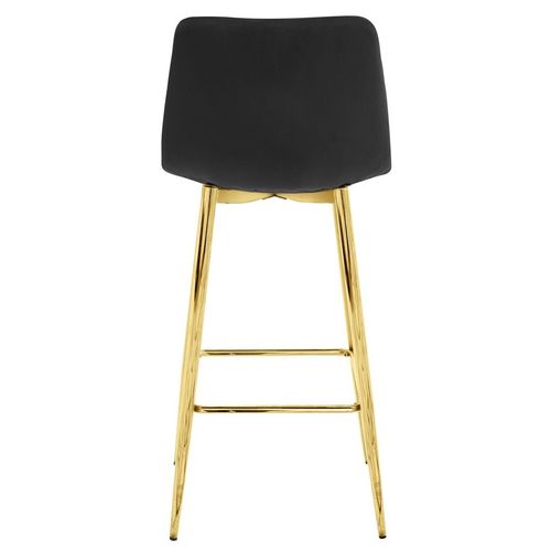 Hoker ARCETO - aksamit czarny / nogi ZŁOTE x 1 na Arena.pl