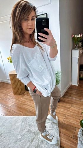 BY O LA LA! BLUZKA BASIC WĘZEŁ BIAŁA UNI na Arena.pl