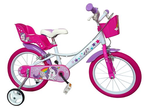 Włoski rower rowerek dla dziewczynki 16 Unicorn Jednorożec 16 cali na Arena.pl