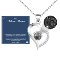 Naszyjnik dla mamy stal chirurgiczna prezent na Dzień Matki srebrny