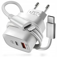 ZESTAW | SZYBKA ŁADOWARKA DO iPhone SIECIOWA USB TYPE-C + KABEL | 3000mA