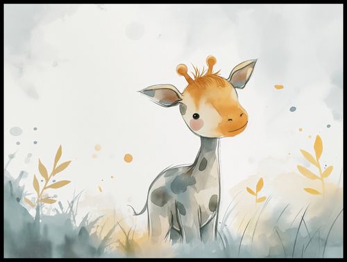 Plakat 100x75cm Mała Żyrafka na Arena.pl