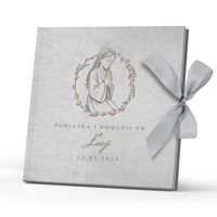 Album na zdjęcia KOMUNIA welurowy Pamiątka Komunii PREZENT + GRAWER GRATIS