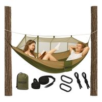 Hamak z moskitierą leżak łóżko turystyczny survivalowy dwuosobowy gadżety