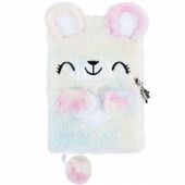 PAMIĘTNIK PLUSZOWY SEKRETNIK Z KŁÓDKĄ MIŚ NOTATNIK