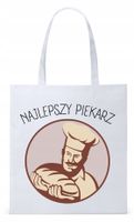 Dla Piekarza Prezent Torba Eco Biała Shopper Z Nadrukiem Ze Zdjęciem