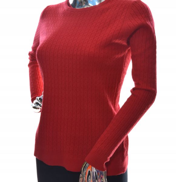 Damski sweter klasyczny elegancki warkocz uni zdjęcie 1