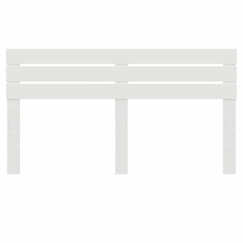 Zagłówek Z zagłówkiem Biały 200 cm Materiał drewnopochodny na Arena.pl