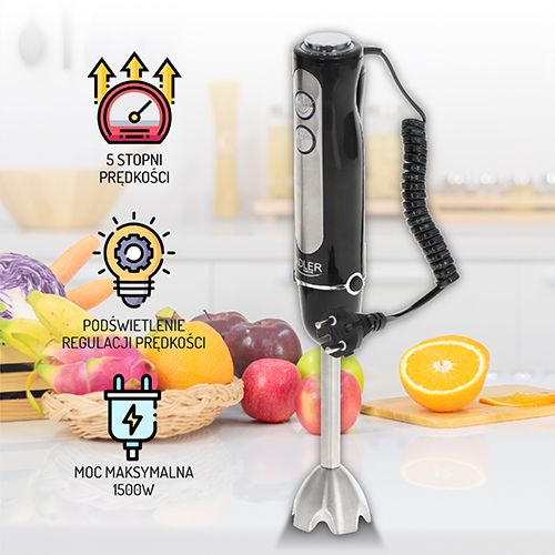 BLENDER RĘCZNY MIKSER ROBOT ROZDRABNIACZ 1500W zdjęcie 2
