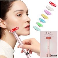 Masażer twarzy okolic oczu Wibracyjny z Grzaniem Koloroterapia światłem LED