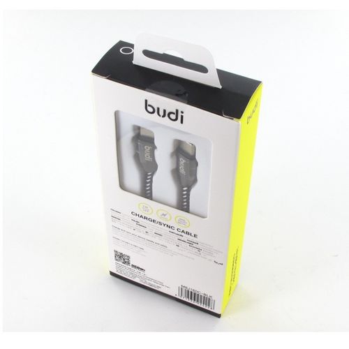 Budi - Kabel USB-C - USB-C 2.4A, 1 m (Czarny) na Arena.pl