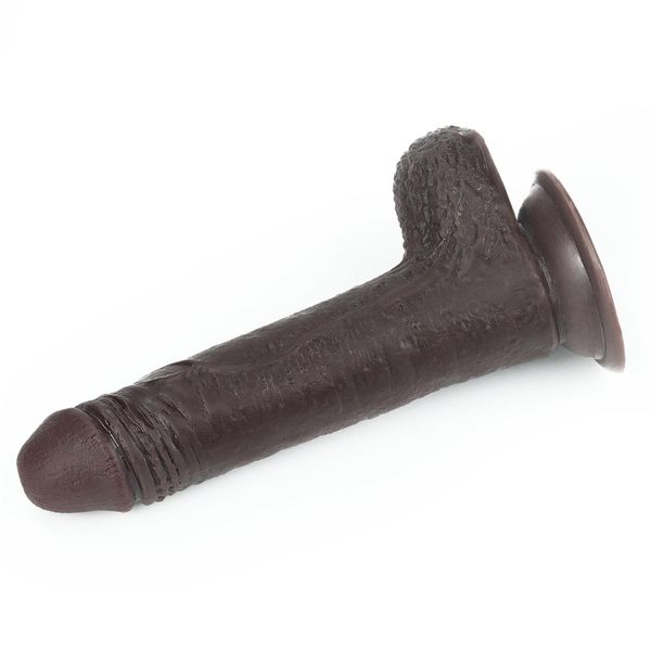 7'' sliding skin dual layer dong - black zdjęcie 7