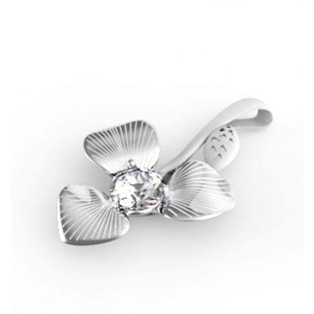 SREBRNY WISIOREK KWIATEK Z CYRKONIĄ PRÓBA SREBRA 925 na Arena.pl