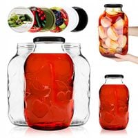 6x SŁÓJ DUŻY SŁOIK szklany 5L na NALEWKI PRZETWORY SOK POWIDŁA GRZYBY MIÓD