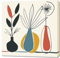 Obraz 90x90cm Kwieciste Wzory