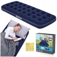 MATERAC DMUCHANY BESTWAY JEDNOOSOBOWY WELUROWY ŁÓŻKO DMUCHANE