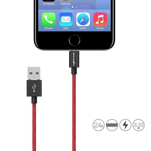 Kabel Lightning BlitzWolf BW-MF5 1m czerwony na Arena.pl