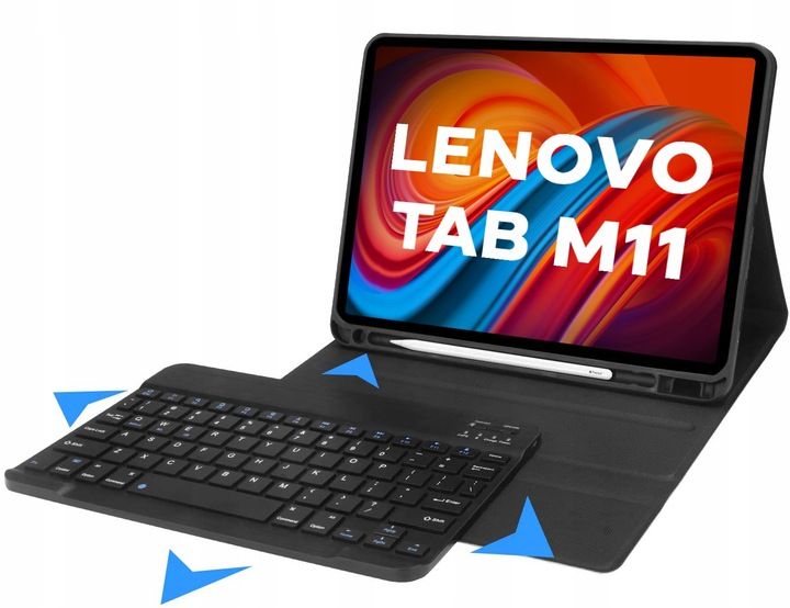 ETUI I KLAWIATURA BLUETOOTH DO LENOVO TAB M11 11" TB330FU TB330XU CZARNY zdjęcie 2