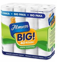 Papier toaletowy 3 warstwowy Almusso BIG 40 rolek biały