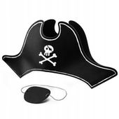 CZAPKA czarna PIRATA pirat z opaską czacha PIRACKA
