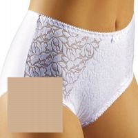 EMILI figi majtki NORMA wysoki stan koronka beż XL