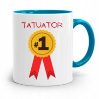 Dla Tatuażystki Tatuażysty Kubek Błękitny Prezent Z Nadrukiem Ze Zdjęciem