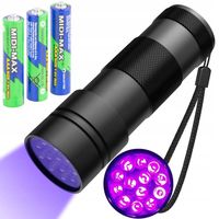 MOCNA LATARKA UV DO SZUKANIA BURSZTYNU 12 LED 395nm