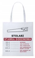 Dla Stolarza Na Prezent Torba Eco Biała Shopper Z Nadrukiem Ze Zdjęciem