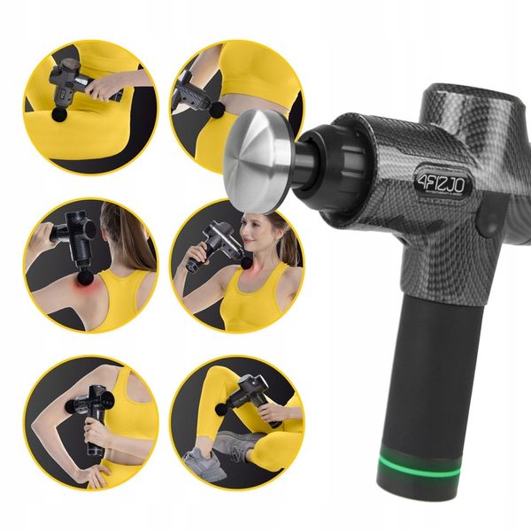 PISTOLET DO MASAŻU MASSAGE GUN+GŁOWICA PODGRZEWANA zdjęcie 14